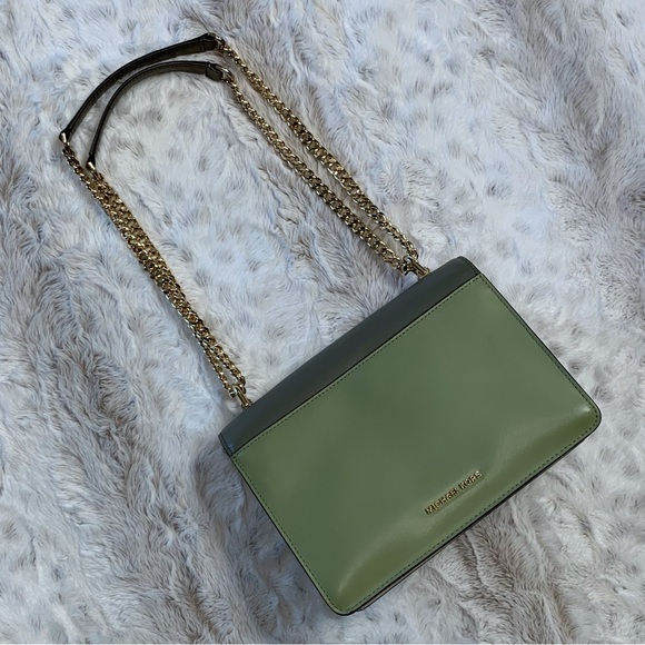 Michael Kors Jade Tricolor Large Gusset Leather Shoulder Crossbody Bag, Green - Picture 3 of 12